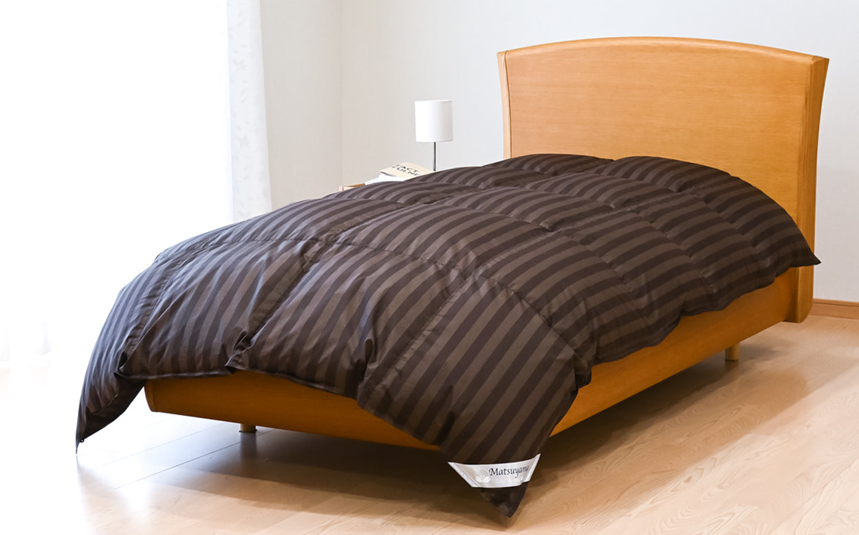 中厚タイプの羽毛布団（SDL）ディープブラウン（送料無料